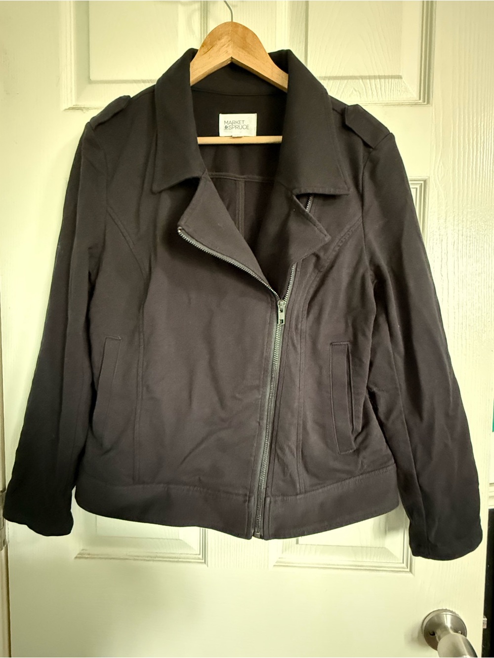 Market & Spruce Black Moto Jacket